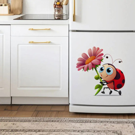 Adesivo Coccinella 'Tenera Fiorista' | Sticker PVC Originale