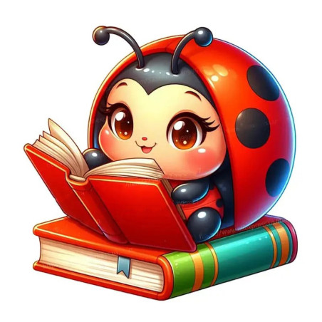 Sticker Coccinella Lettrice | Idea Regalo Originale per Lettori