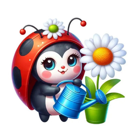 Adesivo Coccinella 'Guardiana del Giardino' | Sticker Carino