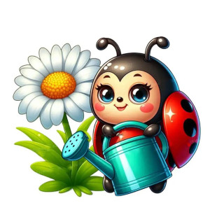 Sticker Coccinella 'Giardino Incantato' | Adesivo Originale