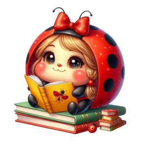 Adesivo Coccinella 'Fiaba Magica' - Sticker Carino e Originale