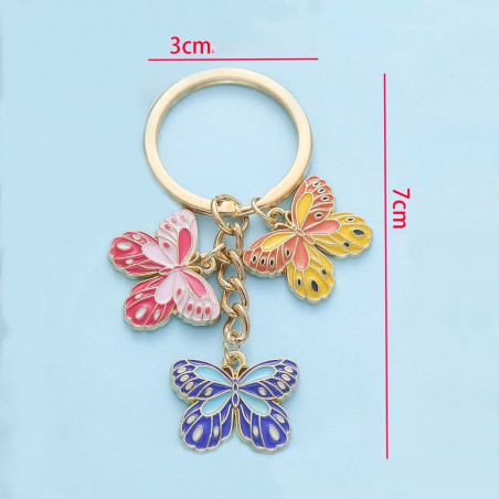 Portachiavi Farfalla "Trio Incantato" | Idea Regalo Donna