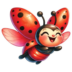 Sticker Coccinella 'Cuore di Gioia' | Idea Regalo Originale