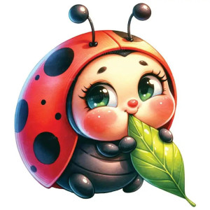 Adesivo Coccinella 'Pausa Golosa' – Natura e golosità