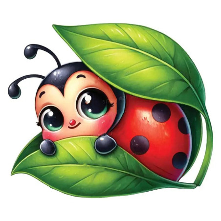 Adesivo Coccinella 'Rifugio Naturale' – Natura e serenità