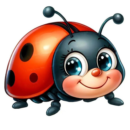 Adesivo Coccinella Carino 'Sorriso Incantato' | Idea Regalo