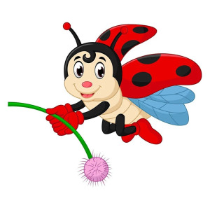 Adesivo Coccinella 'Avventura Alata' | Idea Regalo Originale
