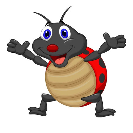 Adesivo Coccinella Divertente 'Volo Gioioso' | 1001Abeilles