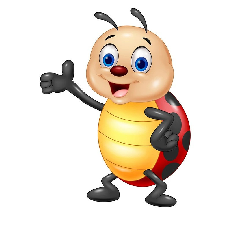Adesivo Coccinella Divertente 'Sorriso Raggiante' | Idea Regalo