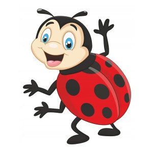 Sticker Coccinella Divertente | Decorazione Murale Originale