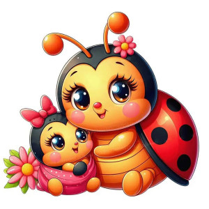 Adesivo Coccinella "Coccole di Natura" | Decorazione Murale