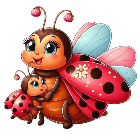 Adesivo Murale Coccinella "Giardino Magico" | Idea Regalo