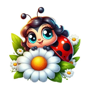 Sticker Murale Coccinella 'Giardino Magico' | Idea Regalo Unica