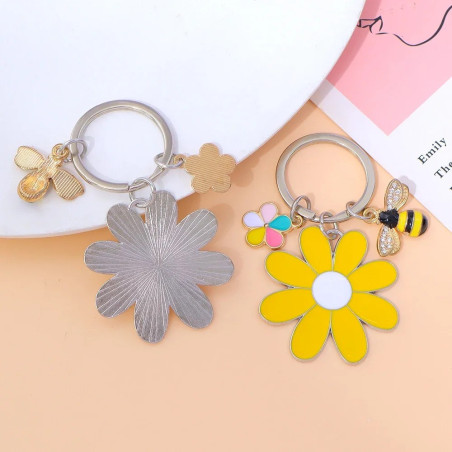 Portachiavi Ape e Margherita | Idea Regalo Donna Originale