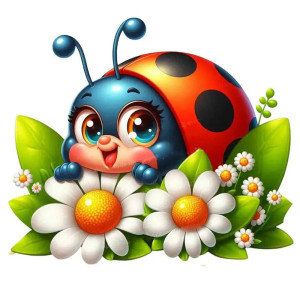 Adesivo Carino Coccinella Incanto Blu | Idea Regalo Originale