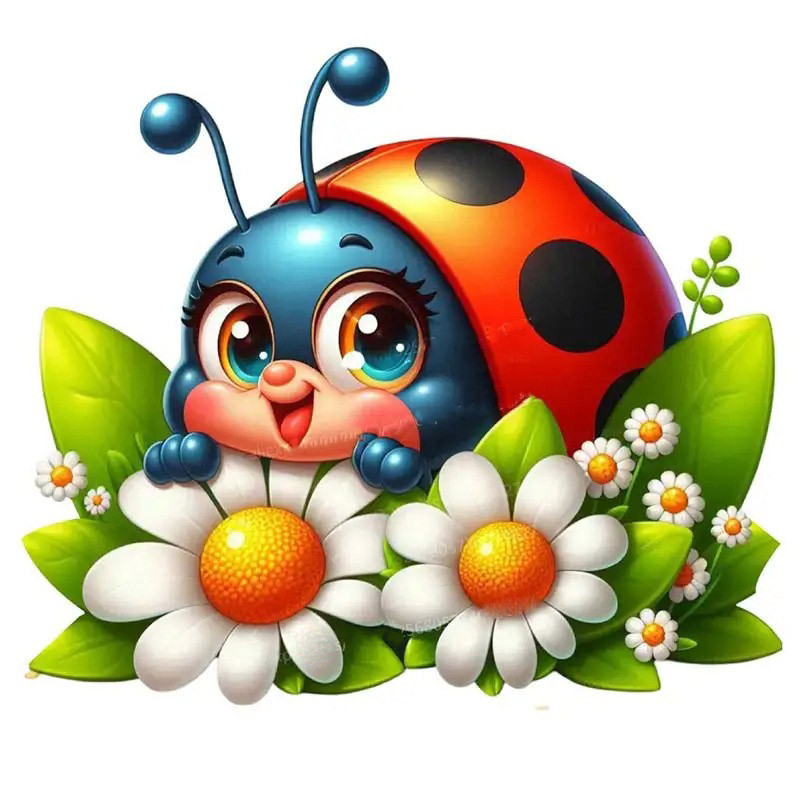Adesivo Carino Coccinella Incanto Blu | Idea Regalo Originale