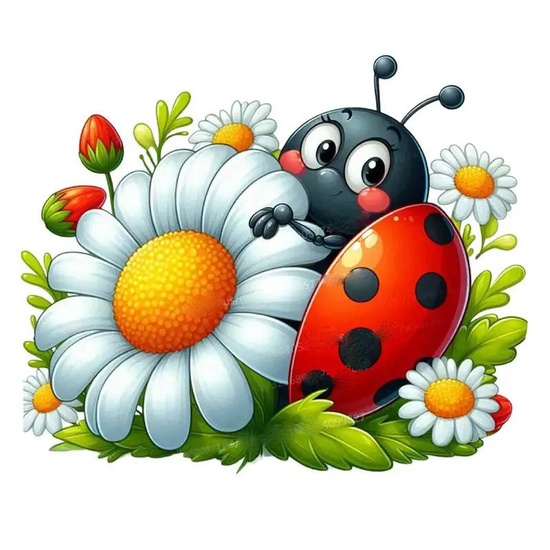 Adesivo Coccinella Mistero Primaverile – Elegante & Resistente