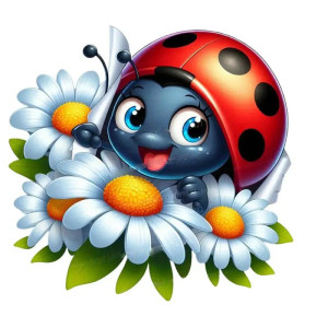 Adesivo Coccinella Gioia dei Campi – Luminoso & Resistente