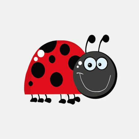 Adesivo Coccinella Sorridente – Divertente & Resistente
