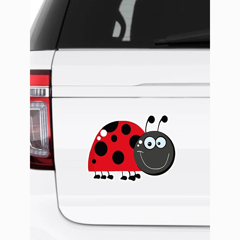 Adesivo Coccinella Sorridente – Divertente & Resistente