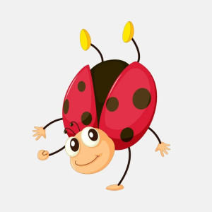 Adesivo Coccinella Divertente – Idea Regalo Originale