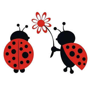 Adesivo Coccinella Innamorata – Carino, Poetico & Resistente