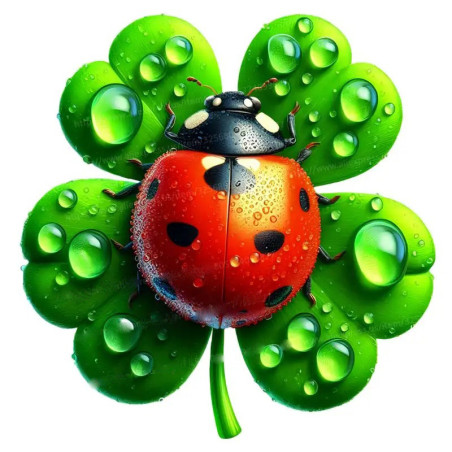 Adesivo Coccinella Rugiada Fatata – Elegante & Naturale