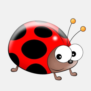 Sticker Coccinella Divertente | Idea Regalo Originale e Carina