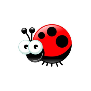 Adesivo Coccinella Curiosa - Sticker Divertente e Originale