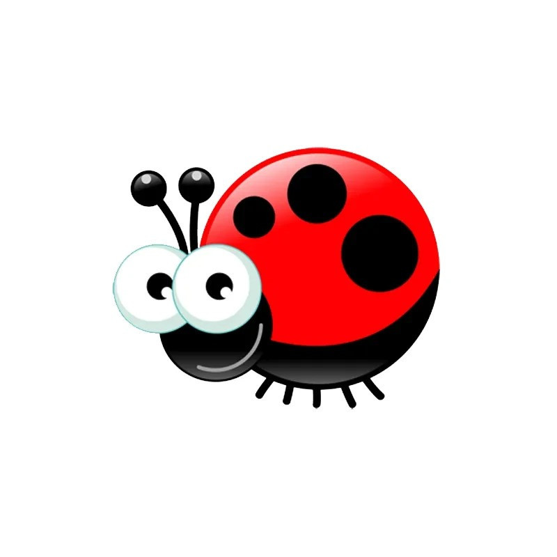 Adesivo Coccinella Curiosa - Sticker Divertente e Originale