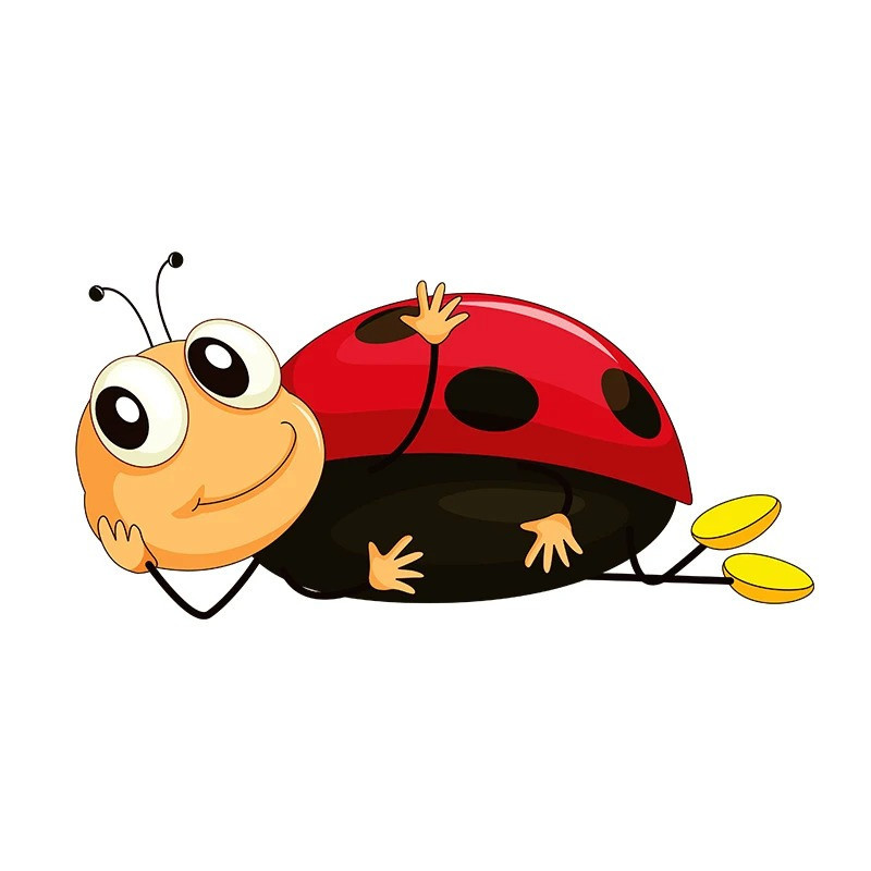 Adesivo Coccinella Rilassata | Sticker Originale e Divertente