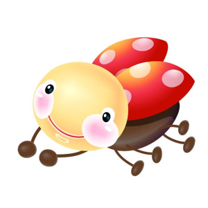 Adesivo Coccinella Bebè - Sticker Carino e Luminoso