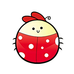 Adesivo Coccinella Kawaii - Sticker Carino e Divertente