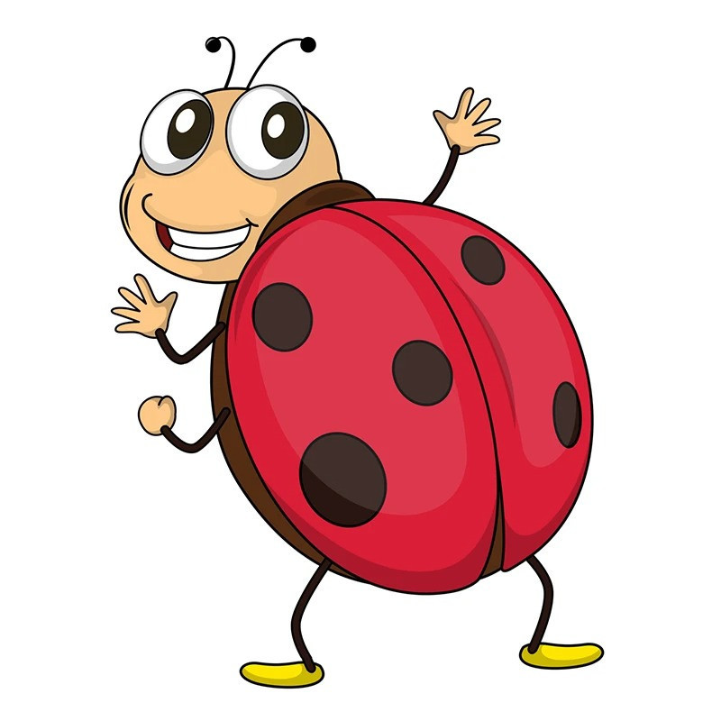 Adesivo Coccinella Danzante - Sticker Divertente e Originale