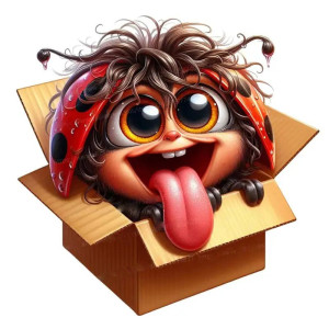 Adesivo Coccinella Sorpresa - Idea Regalo Divertente e Unica