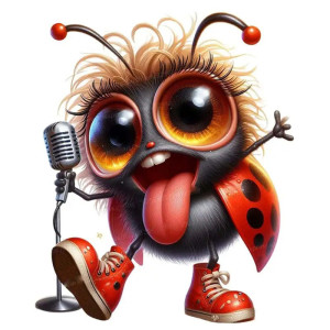 Adesivo Coccinella Rocker – Sticker Divertente e Originale