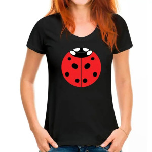 Maglietta Coccinella Donna Portafortuna | Idea Regalo Unica