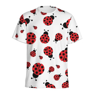 Maglietta Coccinelle "Rosso Pop" – Stampa Originale e Divertente