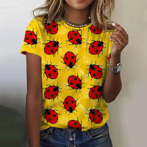 Maglietta Donna Coccinella Gialla | Idea Regalo Originale