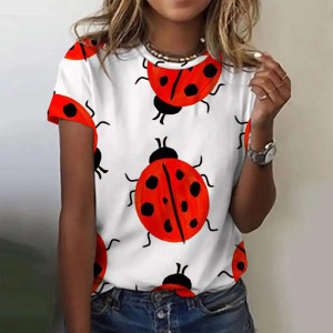 T-shirt Donna Coccinella 'Grafica Divertente' | 100% Cotone