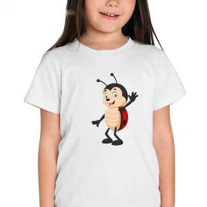 Maglietta Bambina Coccinella "Ciao!" | Idea Regalo Originale