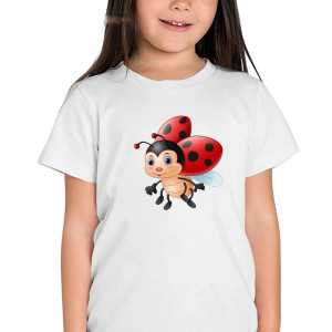 Maglietta Bambina Coccinella & Fiore | Idea Regalo Originale