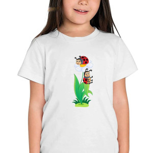 T-shirt "Incontro nel Giardino" - Coccinella & Natura - 100% Cotone