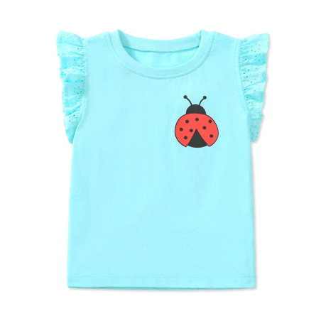 T-shirt Bambina Coccinella "Dolcezza Acqua" | 100% Cotone
