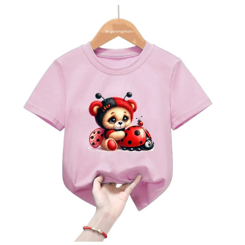 T-shirt "Coccinella Dolcezza" - Bambino - 100% Cotone - Idea Regalo