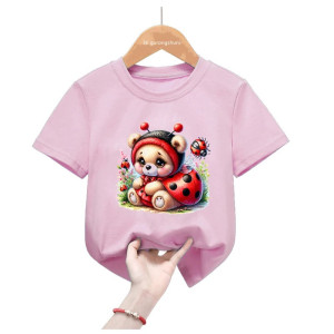 Maglietta Coccinella Bambino | Idea Regalo Originale | 100% Cotone