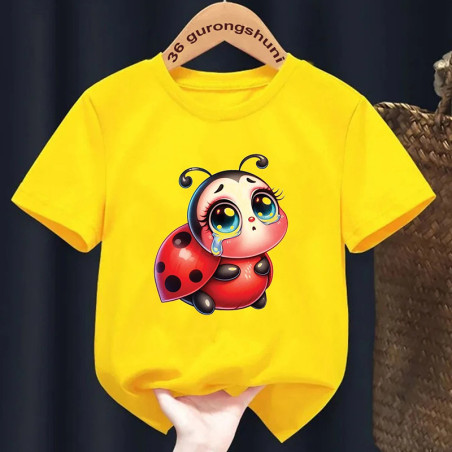 Maglietta Bambino Coccinella Tristolina - Dolcezza & Emozione