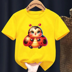 T-shirt Bambino Coccinella Paffuta - Divertente e Comoda