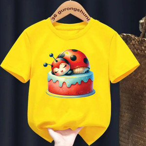 T-shirt Bambino Coccinella Golosa - Idea Regalo Originale