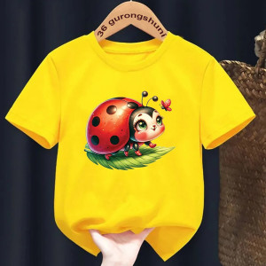 Maglietta Bambino Coccinella Avventurosa - Comfort & Esplorazione